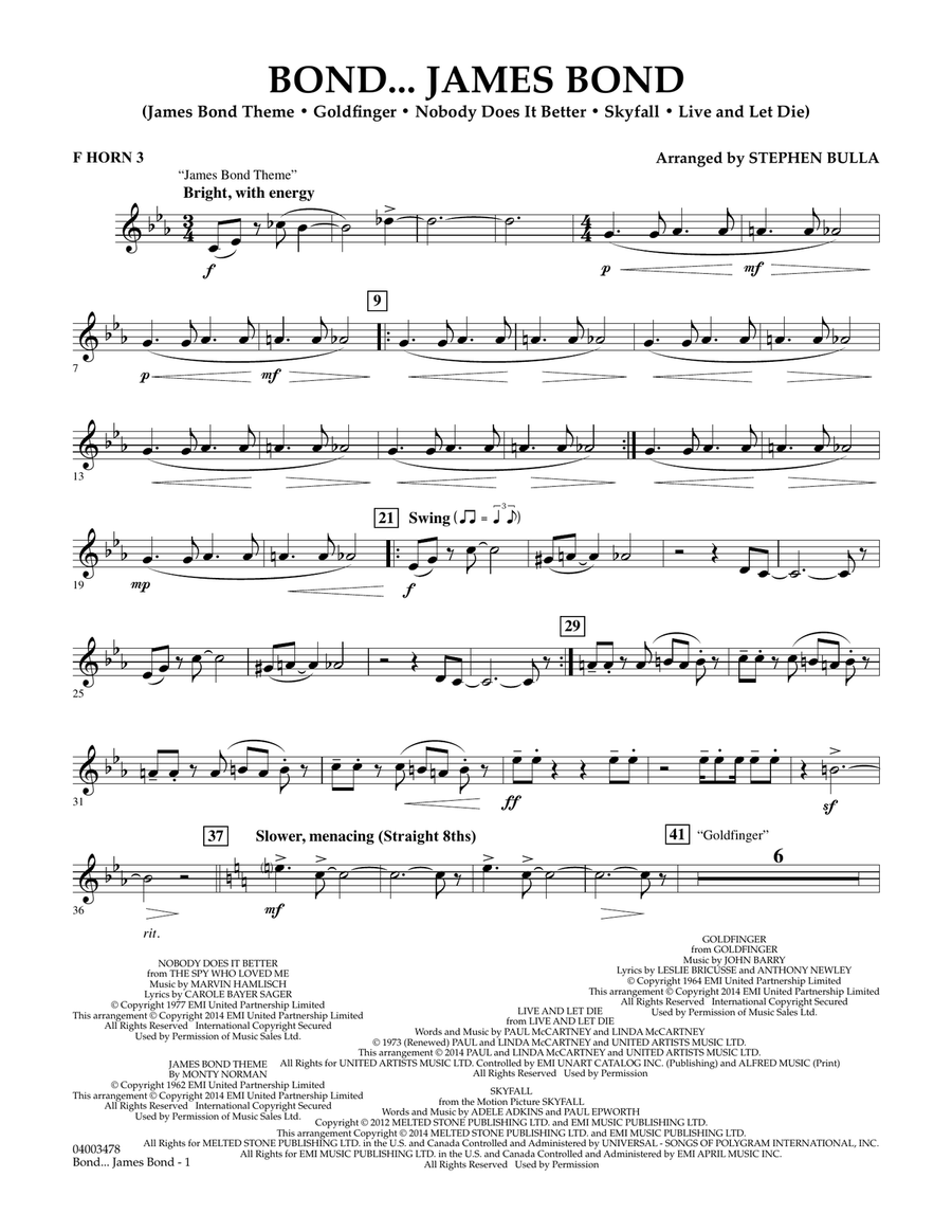 Bond... James Bond - F Horn 3