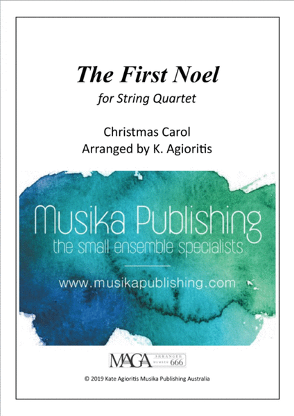 The First Noel - Christmas Carol - for String Quartet image number null