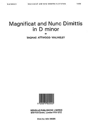 Book cover for Magnificat and Nunc Dimittis in D minor