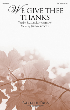 Book cover for We Give Thee Thanks