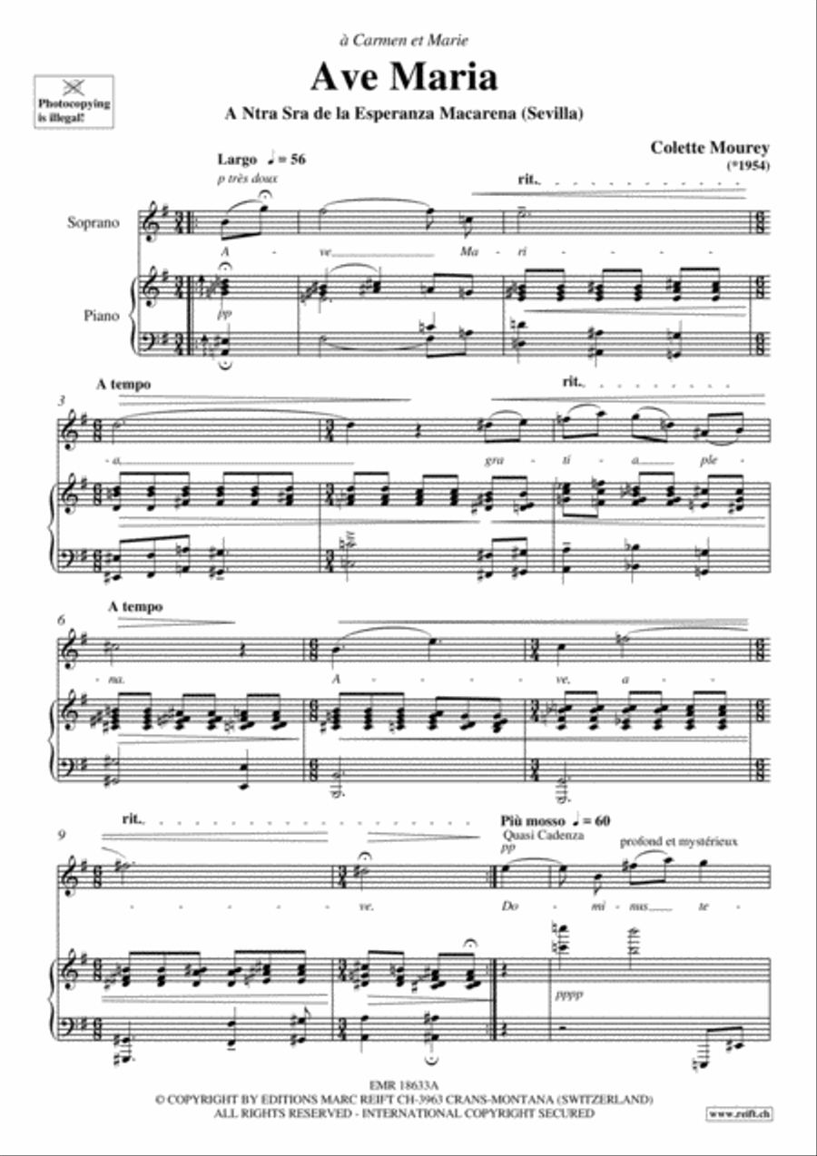 Ave Maria Piano Accompaniment scores gallery preview page 3