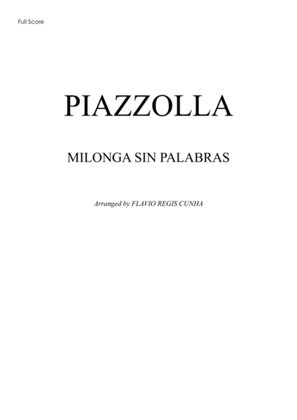 Milonga Sin Palabras for String Orchestra and Piano Accompaniment image number null