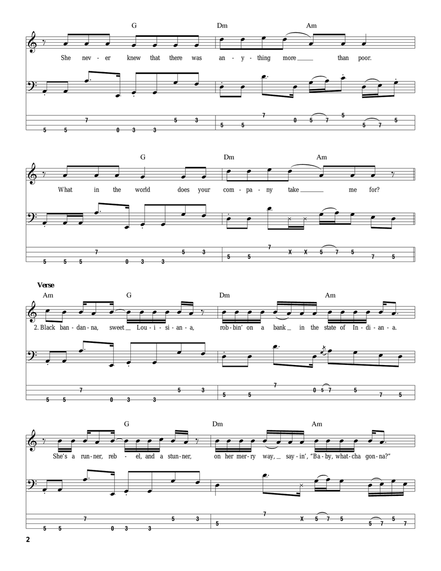 Dani California Acoustic Guitar scores gallery preview page 2