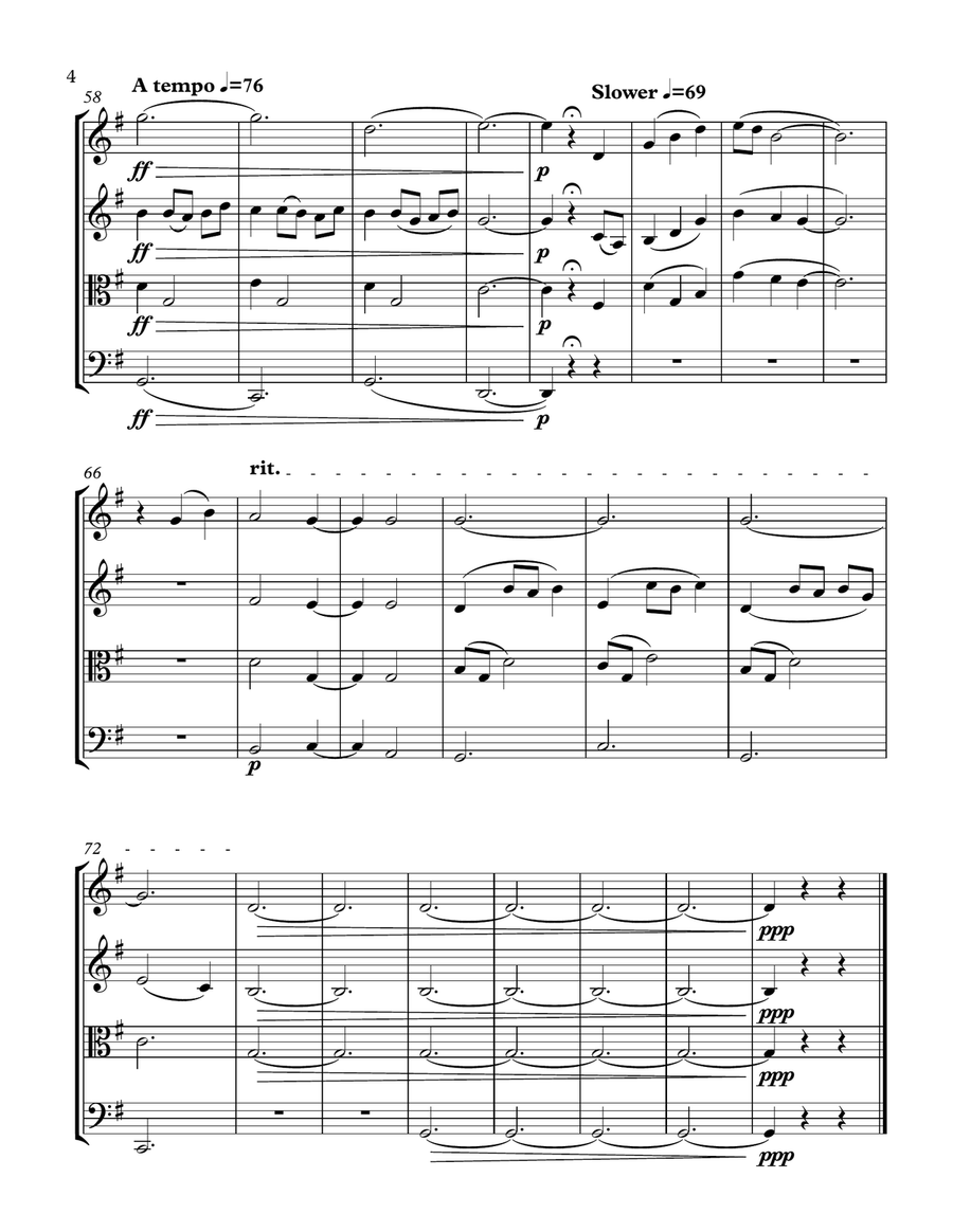 Be Thou My Vision (string quartet) String Quartet scores gallery preview page 4