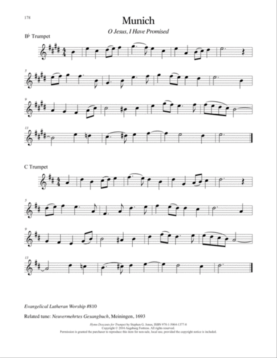 Hymn Descants for Trumpet C Trumpet scores gallery preview page 179