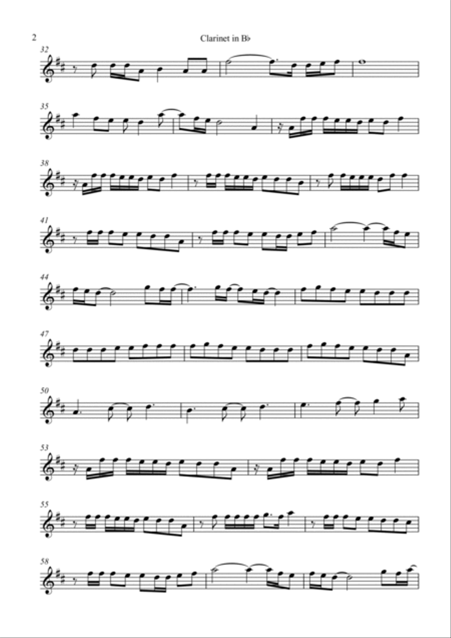The Climb The Climb B-Flat Clarinet scores gallery preview page 2