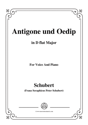 Book cover for Schubert-Antigone und Oedip,Op.6 No.2,in D flat Major,for Voice&Piano