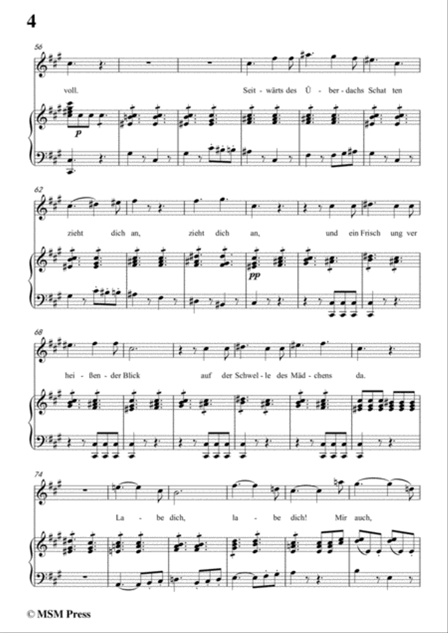 Schubert-An Schwager Kronos,Op.19 No.1,in f sharp minor,for Voice&Piano Voice scores gallery preview page 6