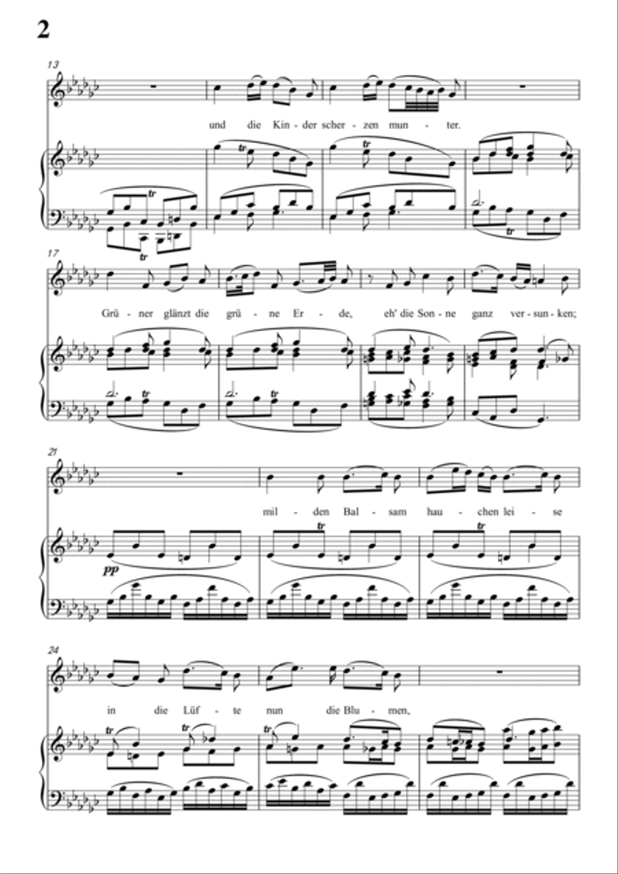 Schubert-Abendröth in bG for Vocal and Piano Voice scores gallery preview page 3