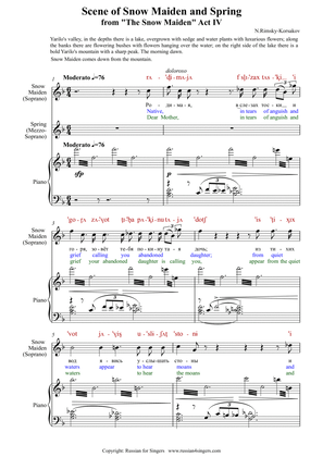 "Snowmaiden": Scene of Snow Maiden and Spring Act 4 DICTION SCORE w IPA & translation