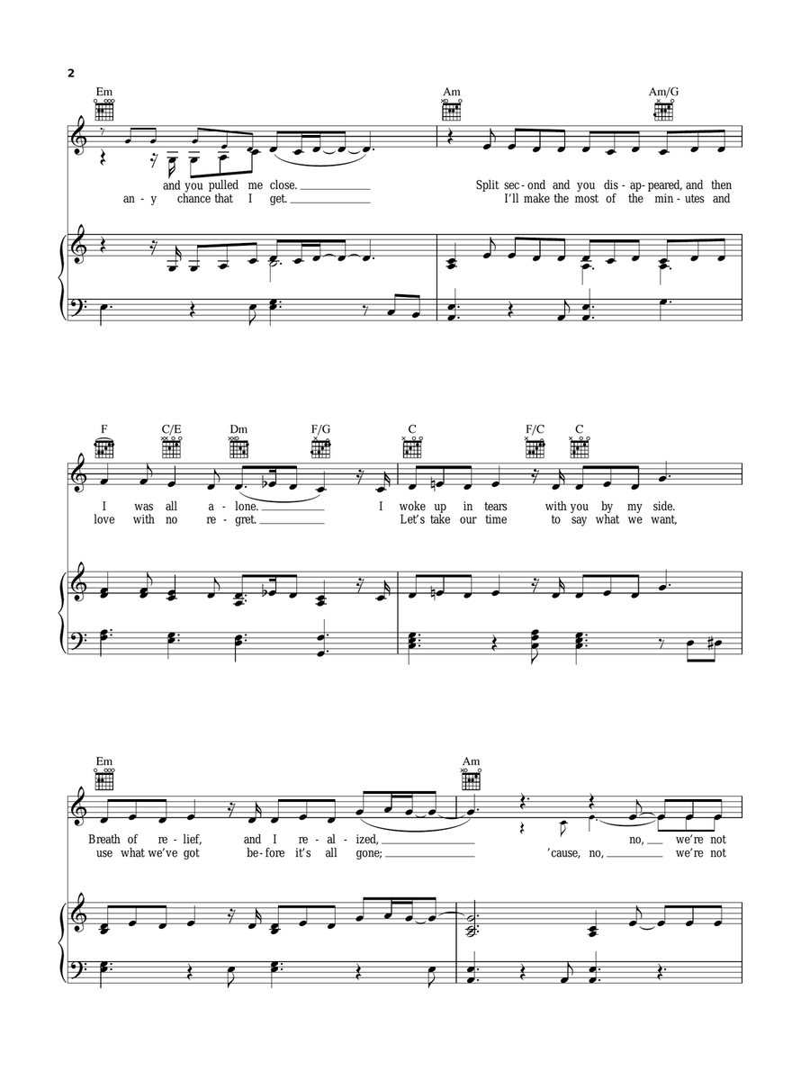 Like I'm Gonna Lose You Piano, Vocal, Guitar scores gallery preview page 2