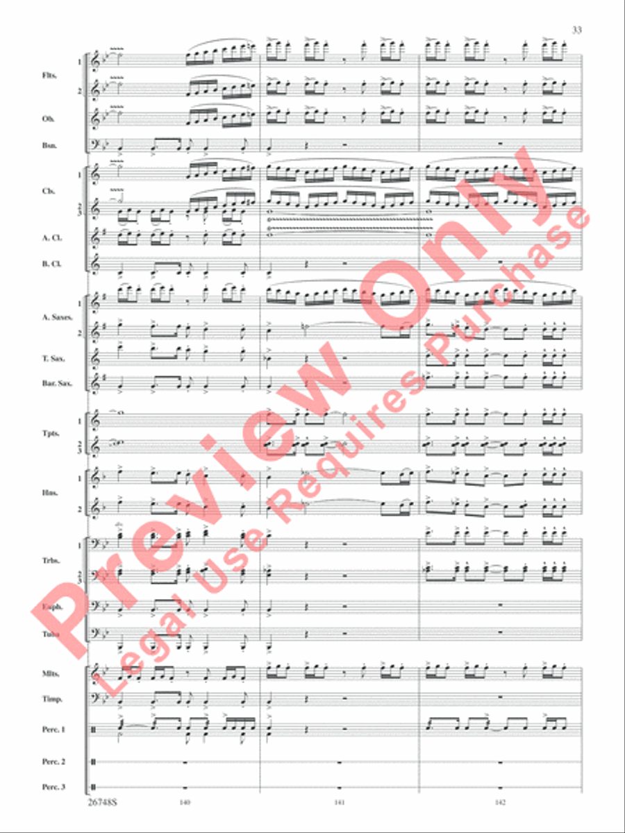 Cotton Ferry Expedition Concert Band scores gallery preview page 34