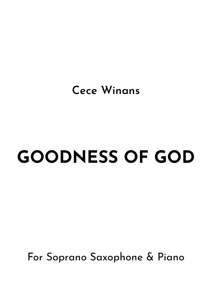 Goodness Of God Soprano Saxophone scores gallery preview page 1