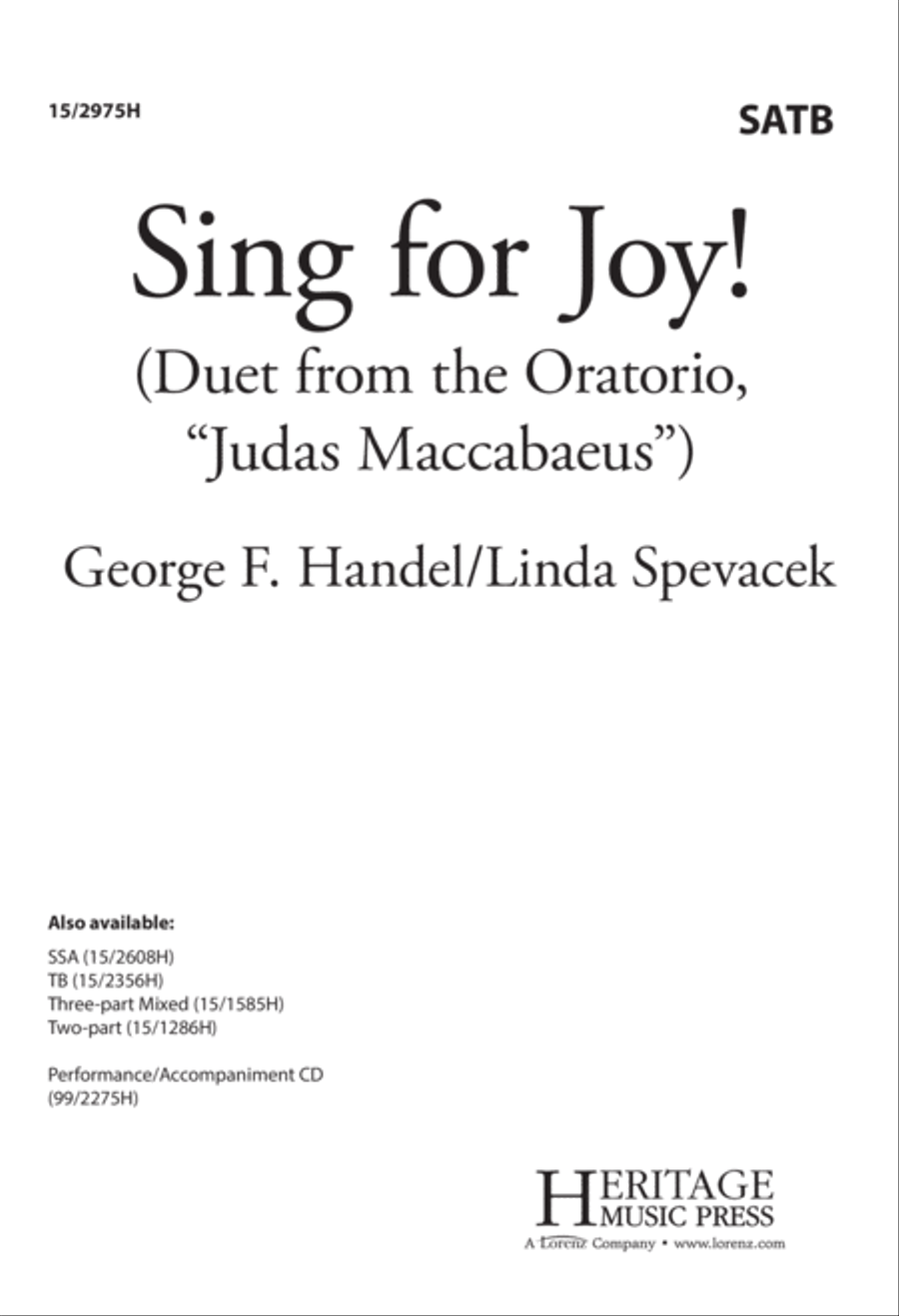 Sing for Joy! Sing for Joy! 4-Part scores gallery preview page 1