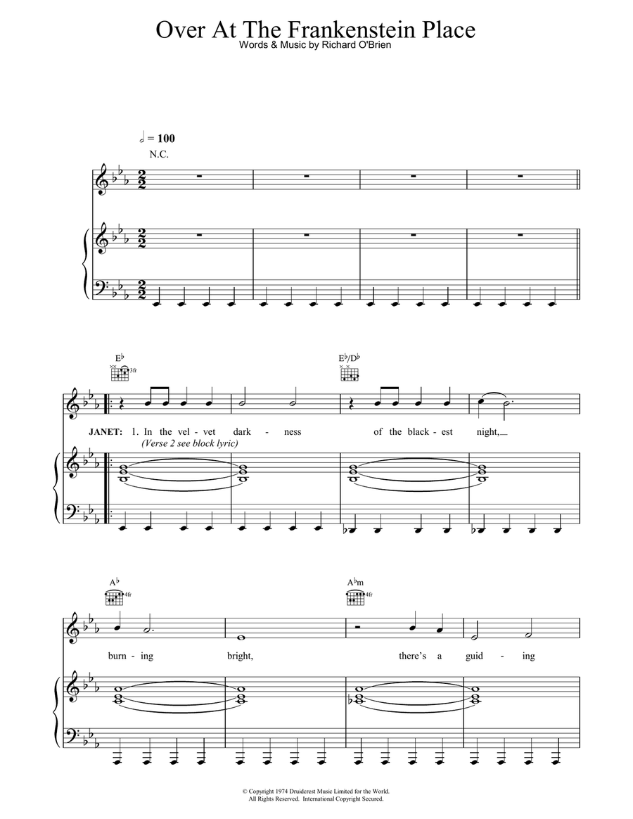 Over At The Frankenstein Place Guitar scores gallery preview page 1