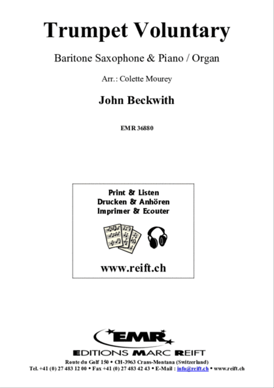 Trumpet Voluntary Baritone Saxophone scores gallery preview page 2