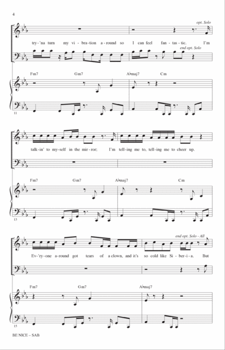 Be Nice (feat. Snoop Dogg) (arr. Alan Billingsley) 3-Part scores gallery preview page 3