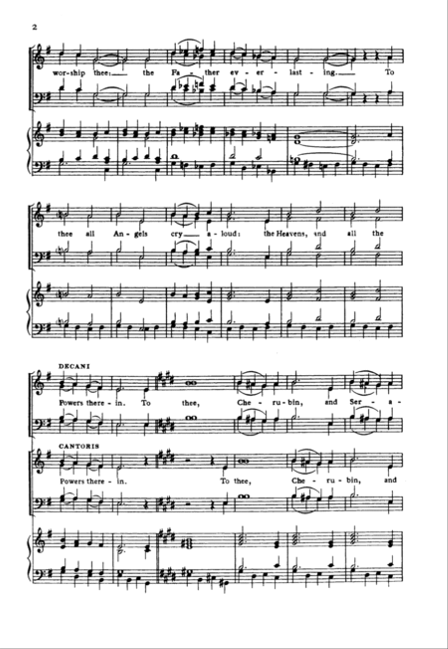 Te Deum in G 4-Part scores gallery preview page 2