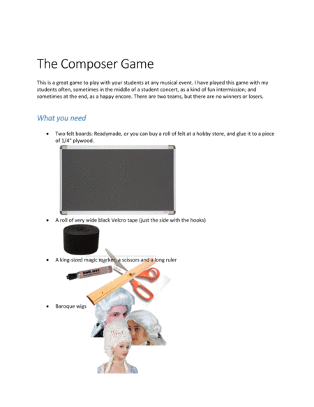 The composer game: Two games for teaching early violin