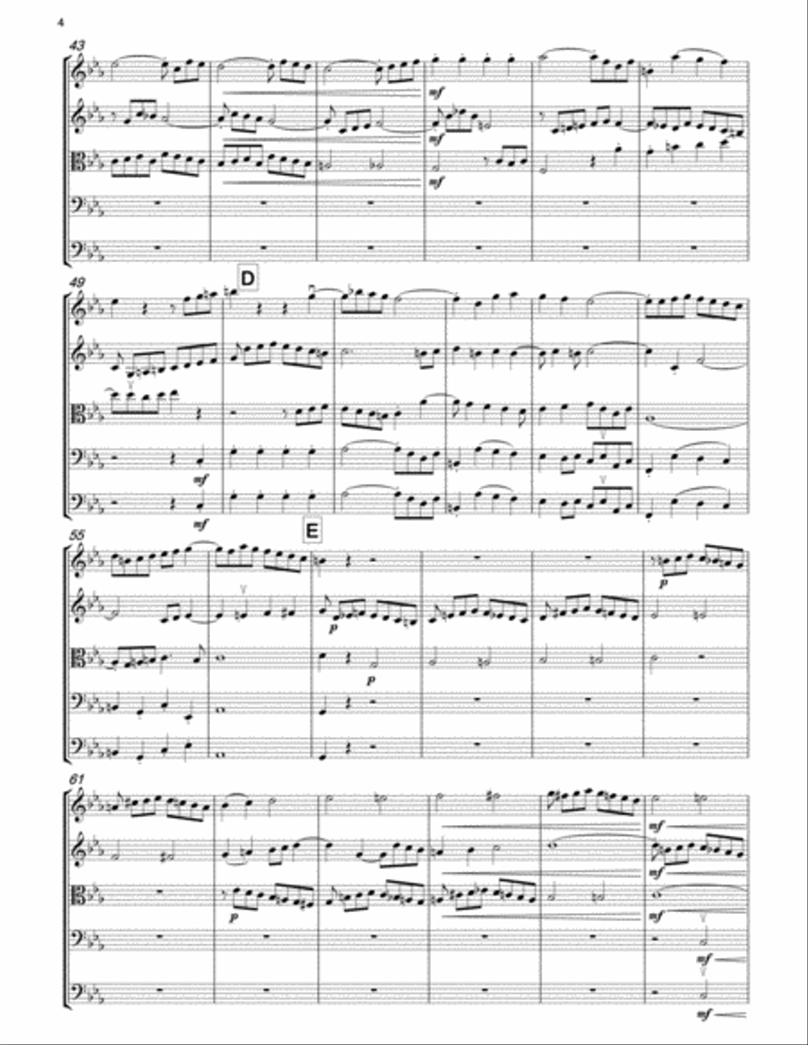 J.S.BACH Fugue in C minor (BWV537) for string orchestra String Orchestra scores gallery preview page 4