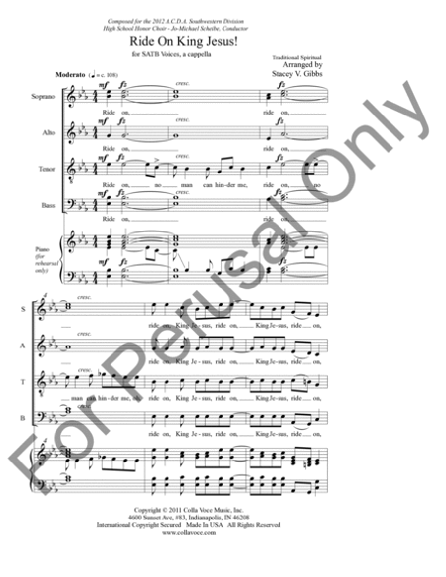 Ride On, King Jesus! Ride On, King Jesus! 4-Part scores gallery preview page 2