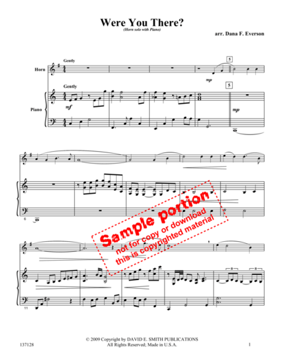 Were You There? Were You There? Horn Solo scores gallery preview page 2