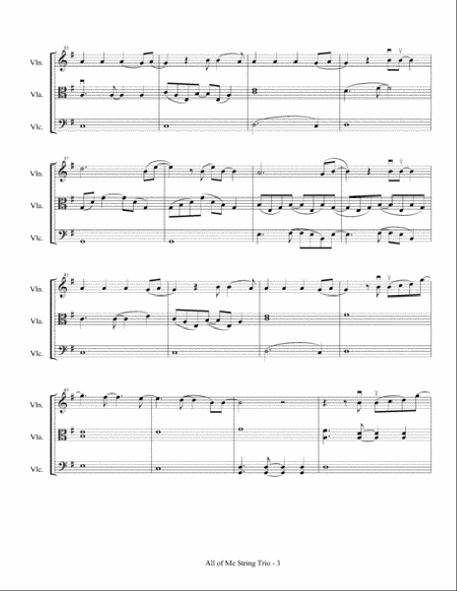 All Of Me All Of Me String Trio scores gallery preview page 4