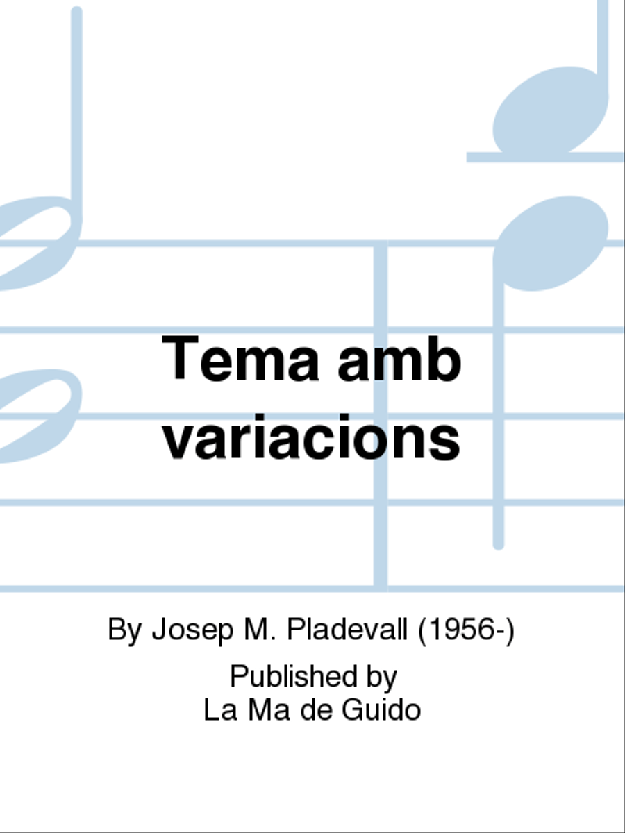 Tema amb variacions Tema amb variacions Piano Solo scores gallery preview page 1