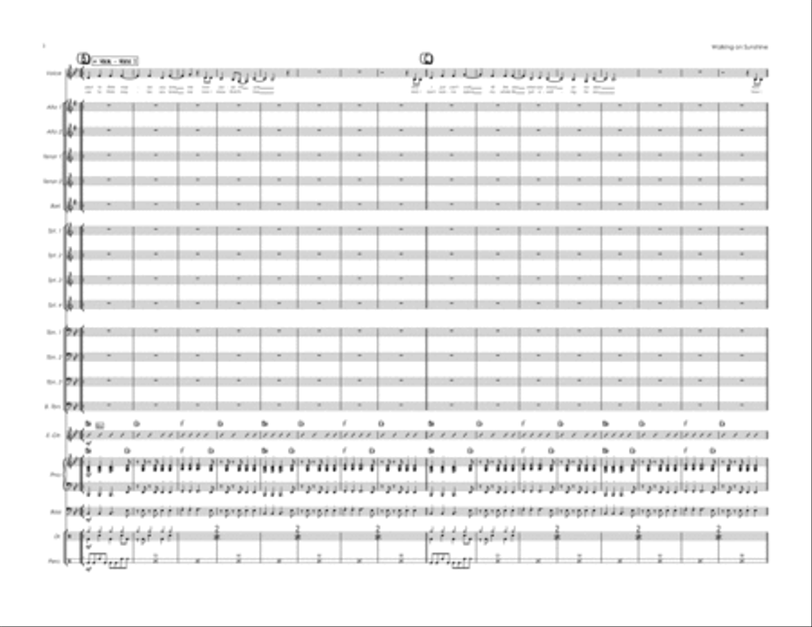 Walking On Sunshine Jazz Ensemble scores gallery preview page 2