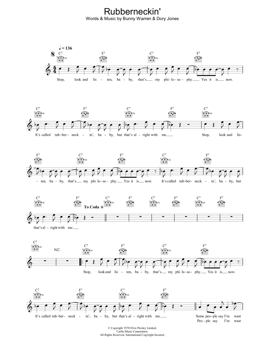 Rubberneckin' Piano scores gallery preview page 1
