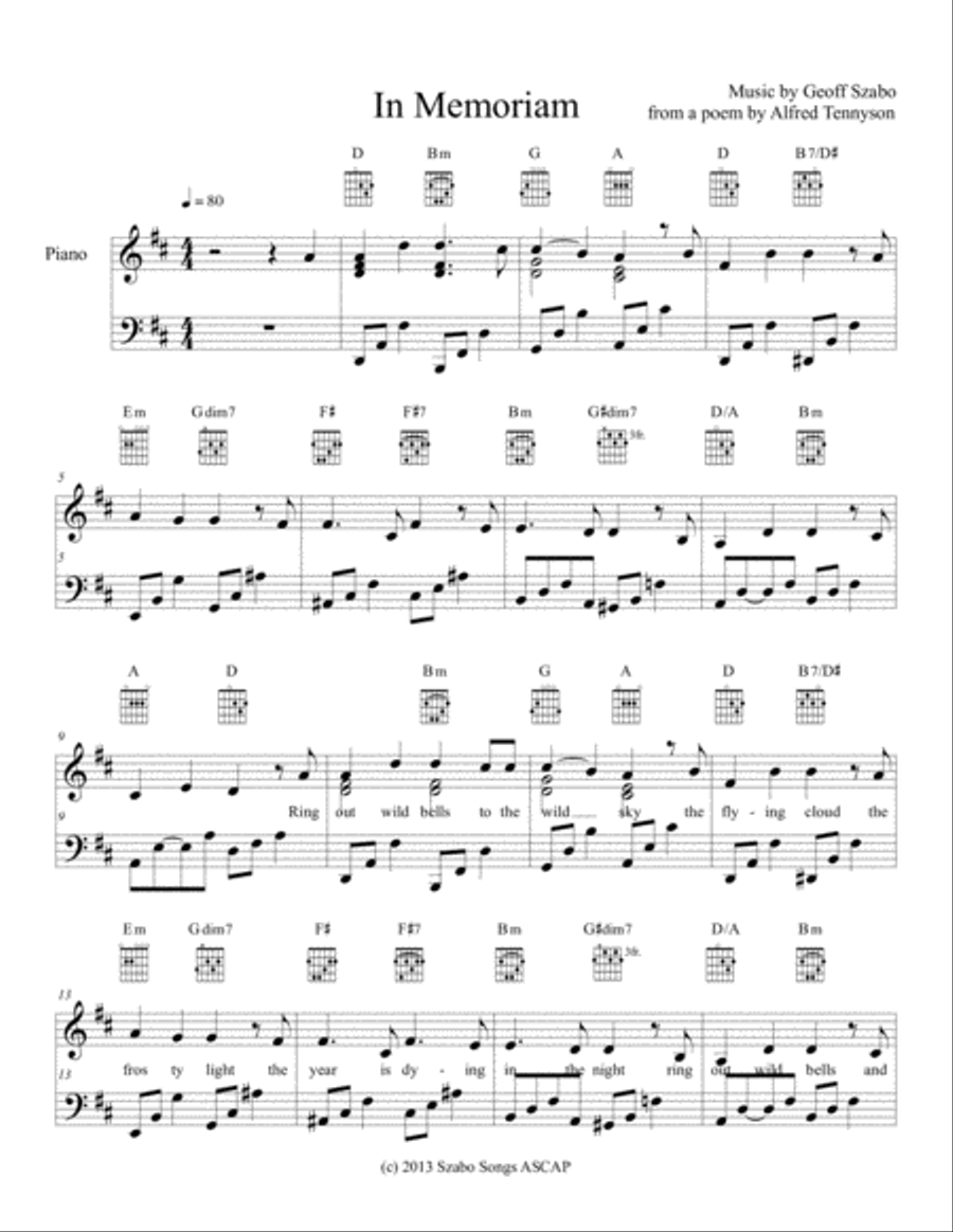 In Memoriam Voice scores gallery preview page 1