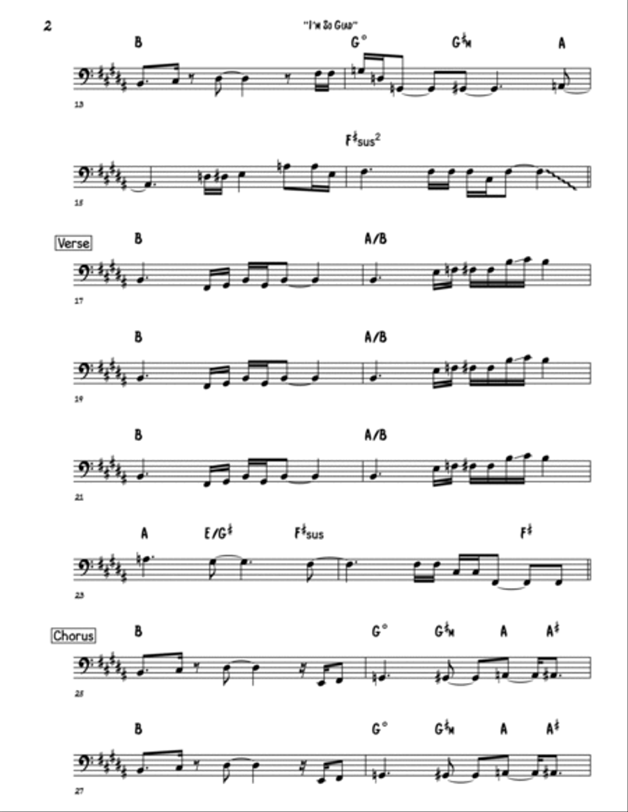 I'm So Glad I'm So Glad Bass Guitar scores gallery preview page 2