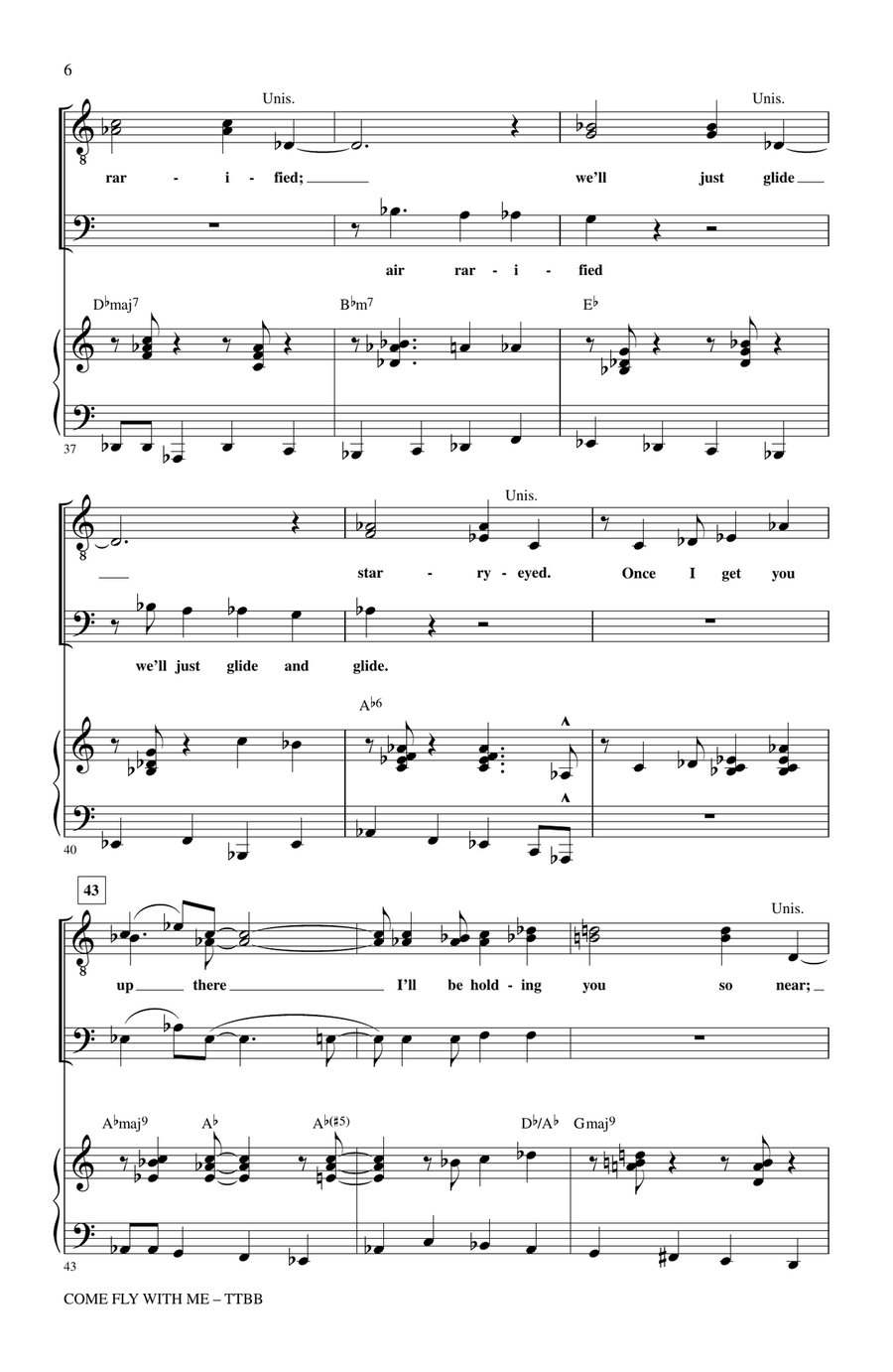 Come Fly With Me TTBB scores gallery preview page 5