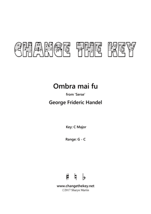 Book cover for Ombra mai fu - C Major