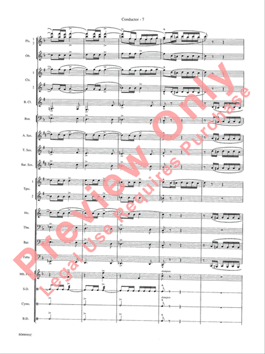 Rolling Thunder (Concert March) Concert Band scores gallery preview page 10