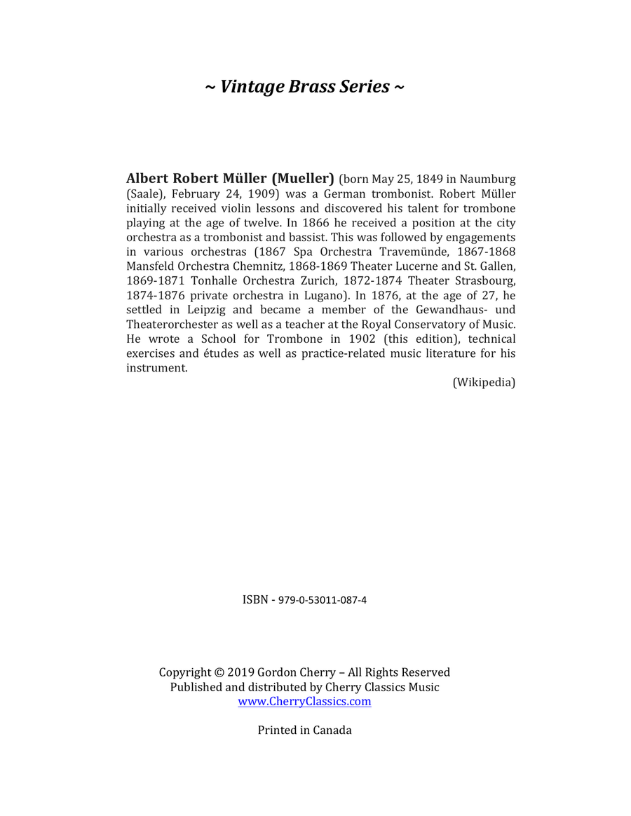 School for Trombone - Volumes 1, 2 and 3 complete Trombone Solo scores gallery preview page 2
