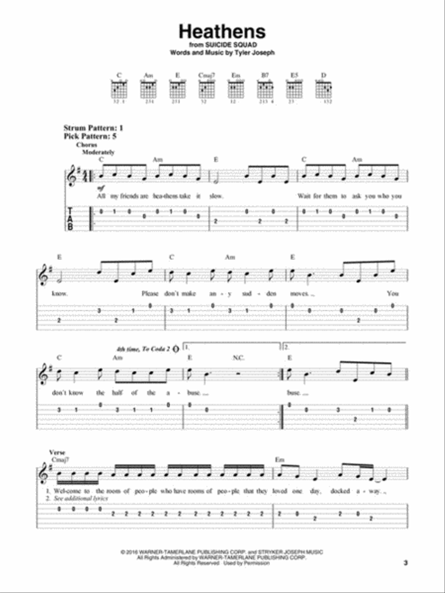 Chart Hits of 2016-2017 Electric Guitar scores gallery preview page 3