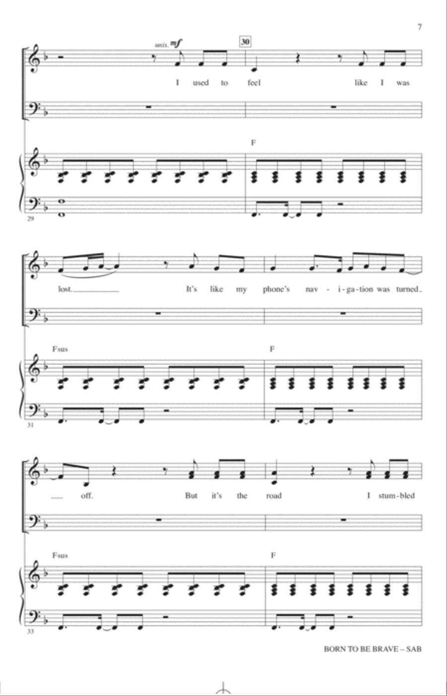 Born To Be Brave (from High School Musical: The Musical: The Series) (arr. Mac Huff) 3-Part scores gallery preview page 6