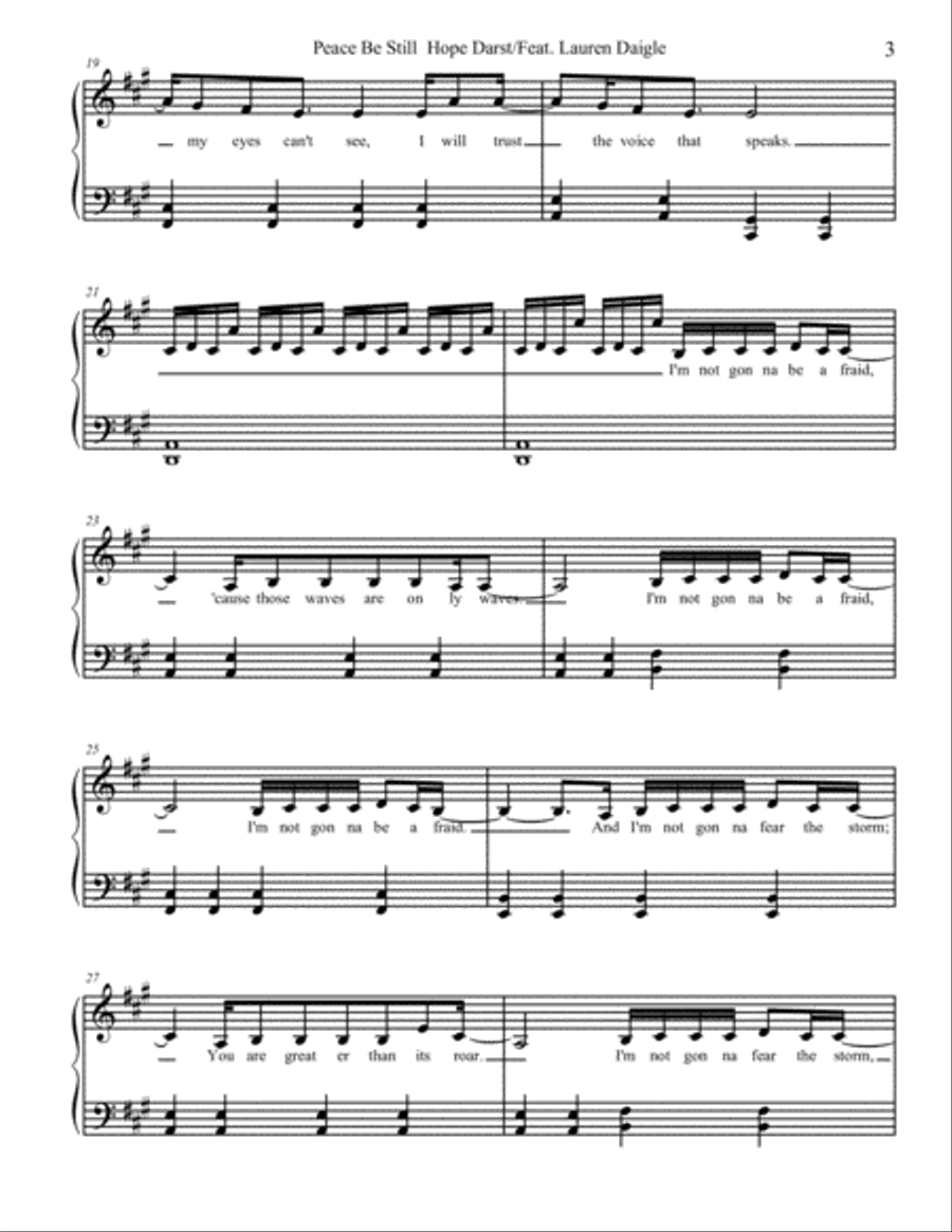 Peace Be Still Small Ensemble scores gallery preview page 3