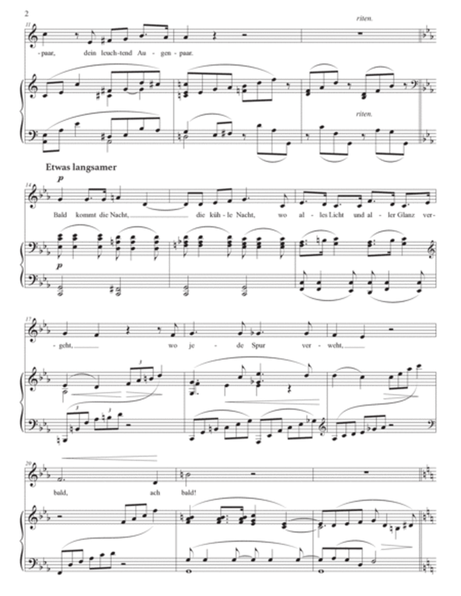 MÜLLER-HERMANN: Willst du mit mir wandern, Op. 2 no. 1 (transposed to C major)
