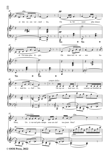 A. Thomas-Connais-tu le pays,from Mignon,in B flat Major,for Voice and Piano image number null