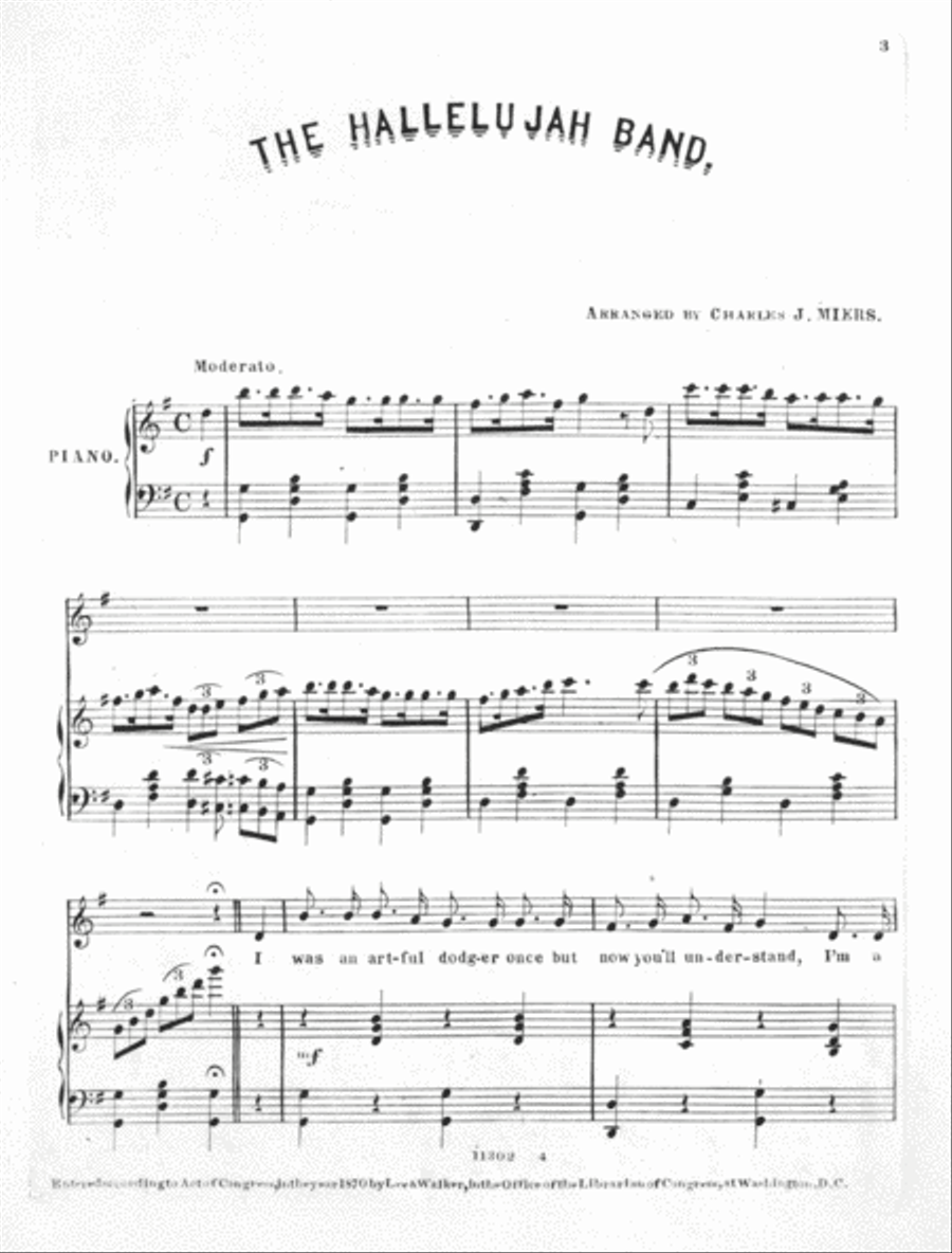 Comic Songs. Hallelujah Band Voice scores gallery preview page 2