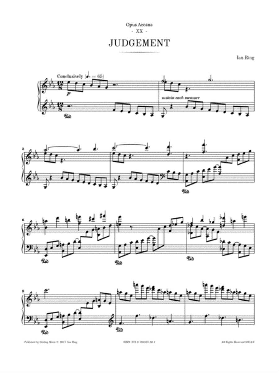 Ian Ring - Opus Arcana - 20 - Judgement Piano Solo scores gallery preview page 3