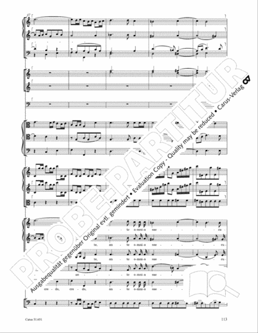 C Minor Mass, K. 427 (Missa in c KV 427) 4-Part scores gallery preview page 129
