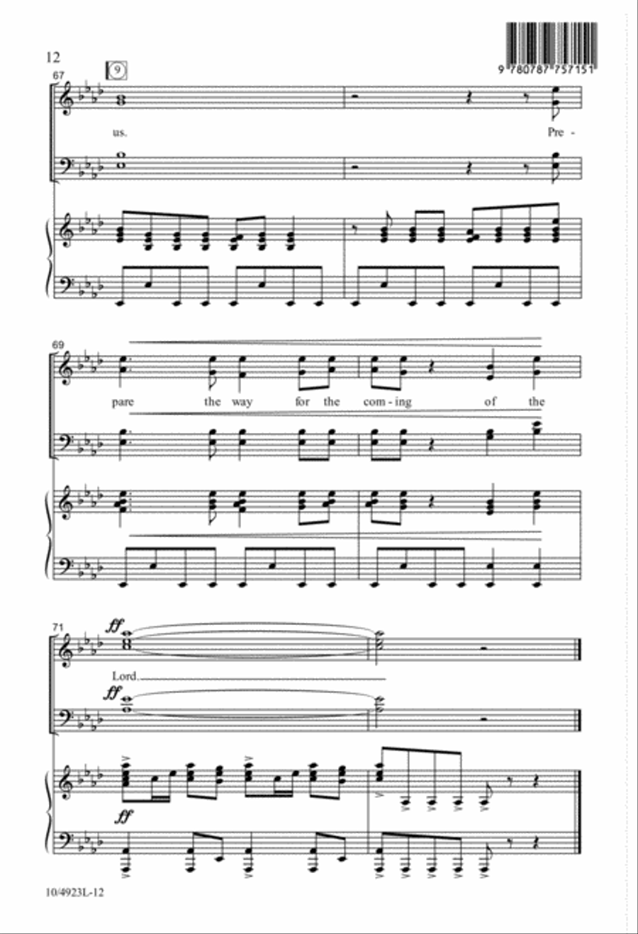 The Coming of the Lord The Coming of the Lord 4-Part scores gallery preview page 12