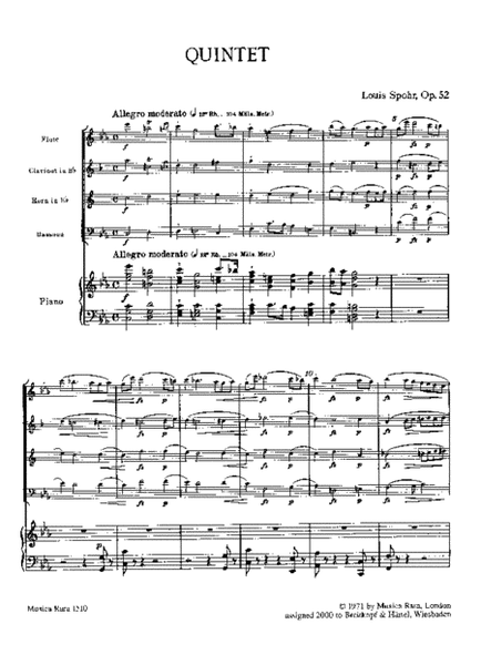 Quintet in C minor Op. 52