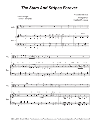 The Stars and Stripes Forever (Viola solo and Piano)