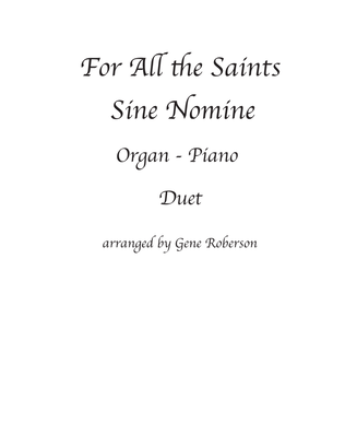 Book cover for For All the Saints Organ Piano Duet