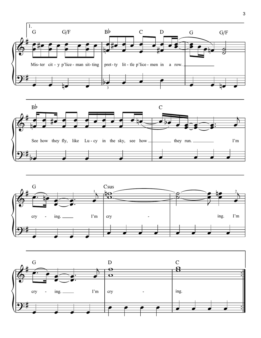 I Am The Walrus Voice scores gallery preview page 3