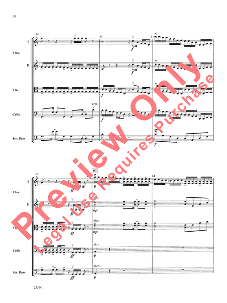 Folk Tune Air and Fiddler's Fury String Orchestra scores gallery preview page 19
